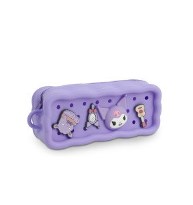 Purple Silicone Zipper Pouch
